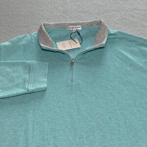 Peter Millar Crown 1/4 Zip Comfort Pullover Sweater Cloud Blue Men's Size 2XL